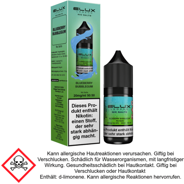 Elux - Blueberry Bubblegum - Nikotinsalz Liquid 20 mg/ml