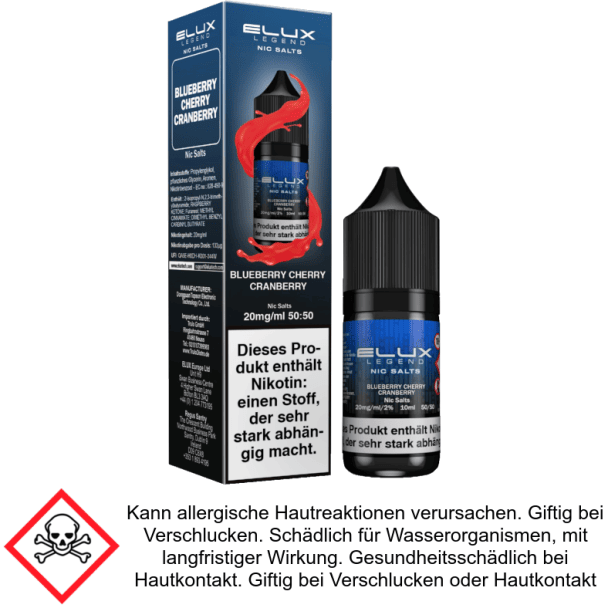 Elux - Blueberry Cherry Cranberry - Nikotinsalz Liquid 10 mg/ml
