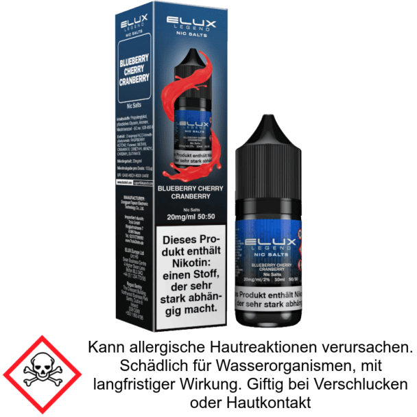 Elux - Blueberry Cherry Cranberry - Nikotinsalz Liquid 20 mg/ml