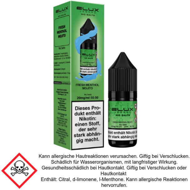 Elux - Fresh Menthol Mojito - Nikotinsalz Liquid 10 mg/ml