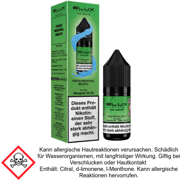 Elux - Fresh Menthol Mojito - Nikotinsalz Liquid 20 mg/ml