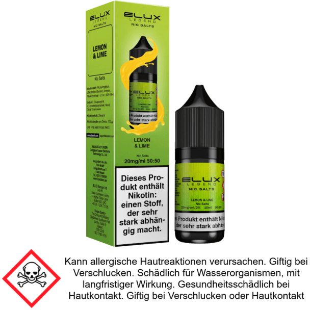 Elux - Lemon & Lime - Nikotinsalz Liquid 10 mg/ml