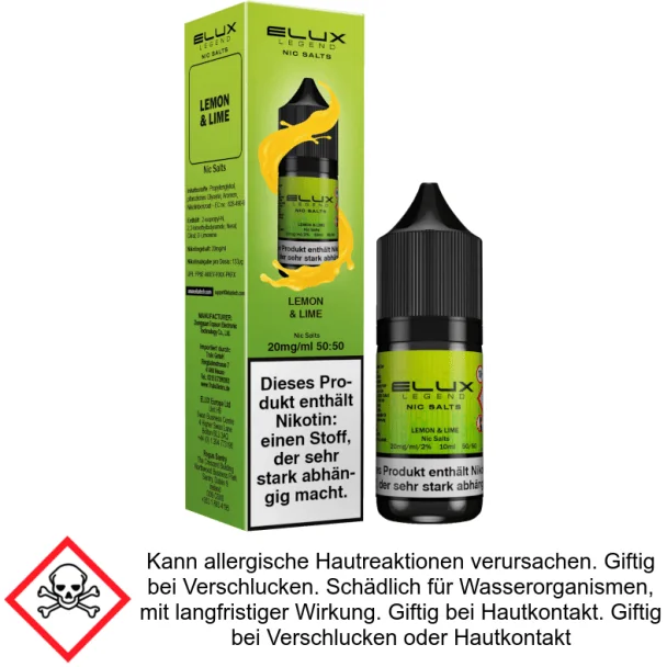 Elux - Lemon & Lime - Nikotinsalz Liquid 20 mg/ml