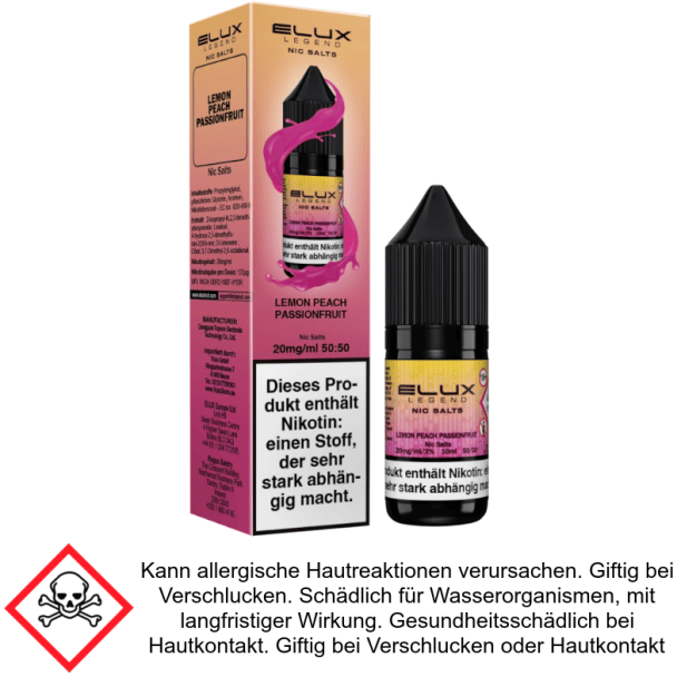 Elux - Lemon Peach Passion - Nikotinsalz Liquid 10 mg/ml