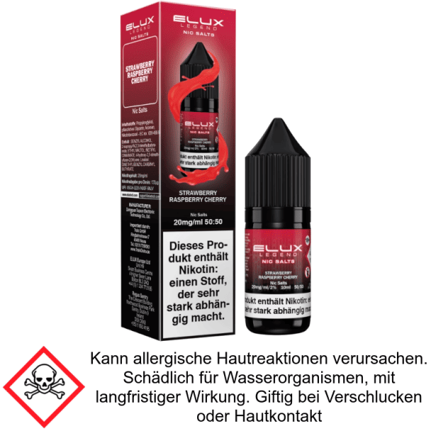 Elux - Strawberry Raspberry Cherry - Nikotinsalz Liquid 20 mg/ml