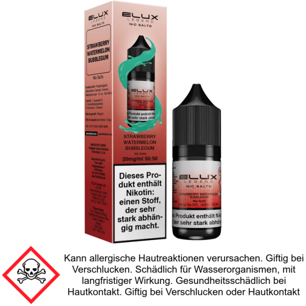Elux - Strawberry Watermelon Bubblegum - Nikotinsalz Liquid 10 mg/ml