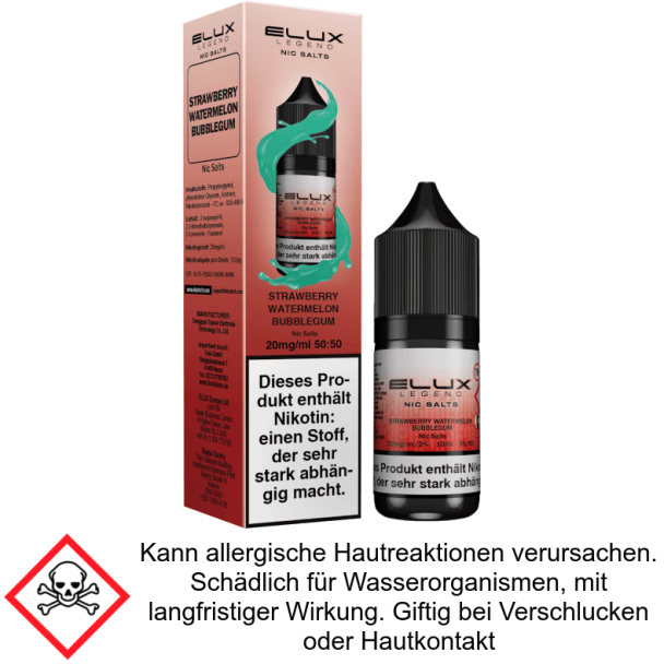 Elux - Strawberry Watermelon Bubblegum - Nikotinsalz Liquid 20 mg/ml
