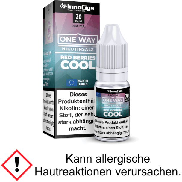 InnoCigs - One Way - Red Berries Cool - Nikotinsalz Liquid 0 mg/ml
