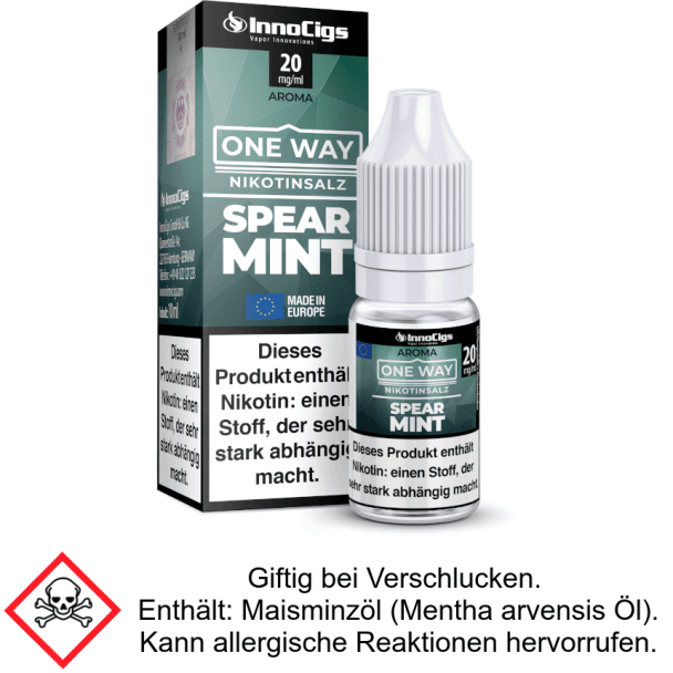 InnoCigs - One Way - Spearmint - Nikotinsalz Liquid 20 mg/ml