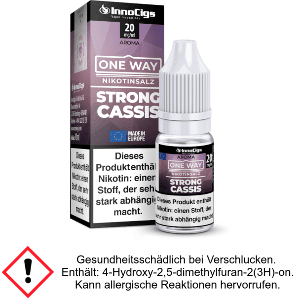 InnoCigs - One Way - Strong Cassis - Nikotinsalz Liquid 10 mg/ml