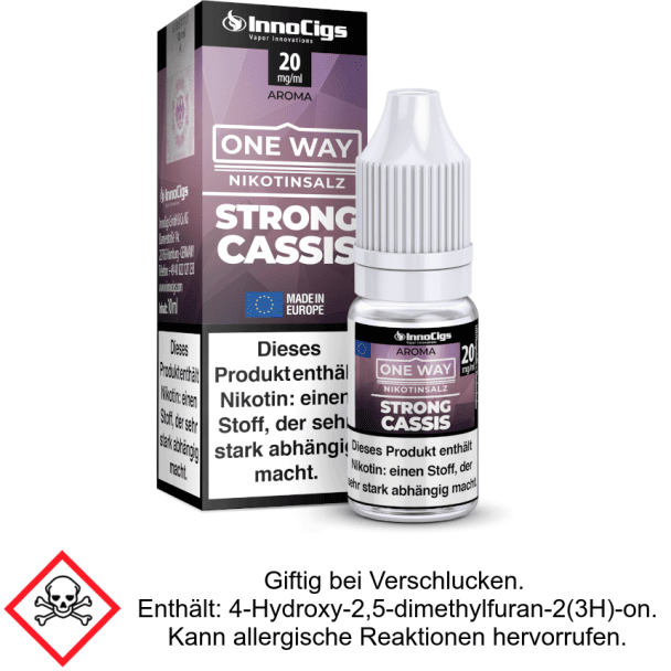 InnoCigs - One Way - Strong Cassis - Nikotinsalz Liquid 20 mg/ml