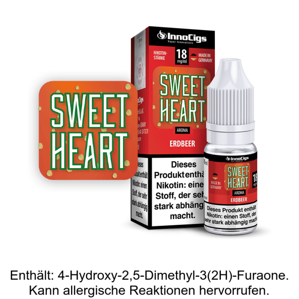 InnoCigs -Sweetheart Erdbeer Aroma - Liquid für E-Zigaretten 0 mg/ml