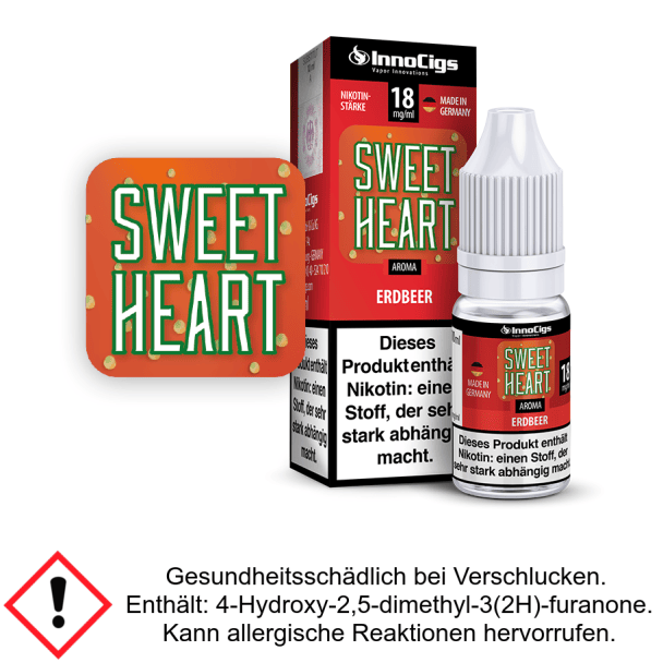 InnoCigs - Sweetheart Erdbeer Aroma - Liquid für E-Zigaretten 3 mg/ml