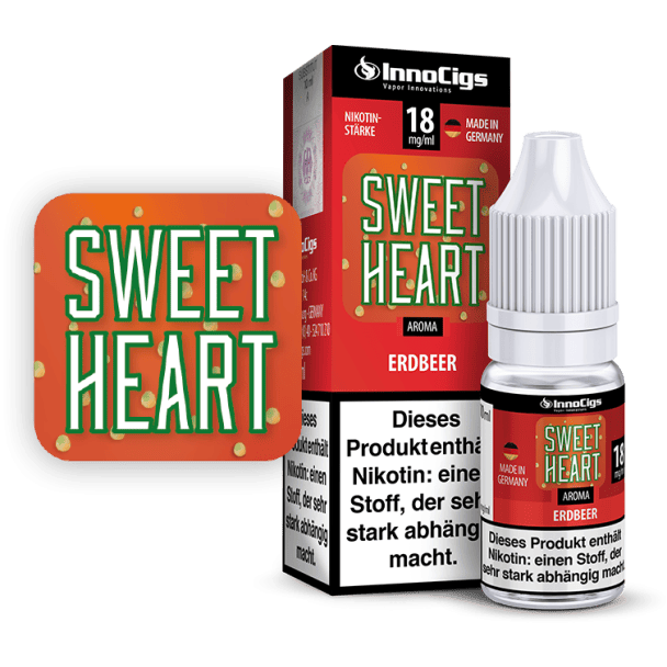 InnoCigs -Sweetheart Erdbeer Aroma - Liquid für E-Zigaretten 6 mg/ml