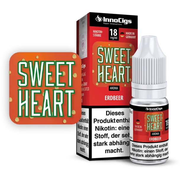 InnoCigs -Sweetheart Erdbeer Aroma - Liquid für E-Zigaretten 6 mg/ml