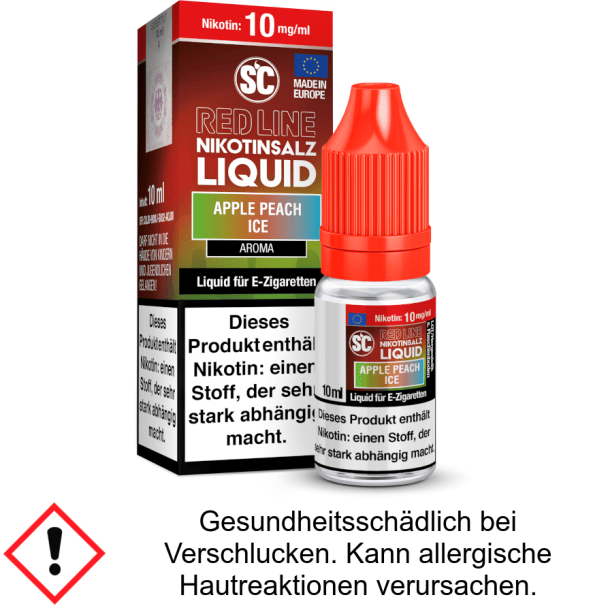 Liquid Apple Peach Ice 10 mg/ml SC Red Line Nikotinsalz