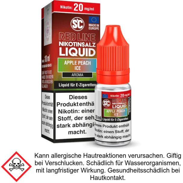 Liquid Apple Peach Ice 20 mg/ml SC Red Line Nikotinsalz