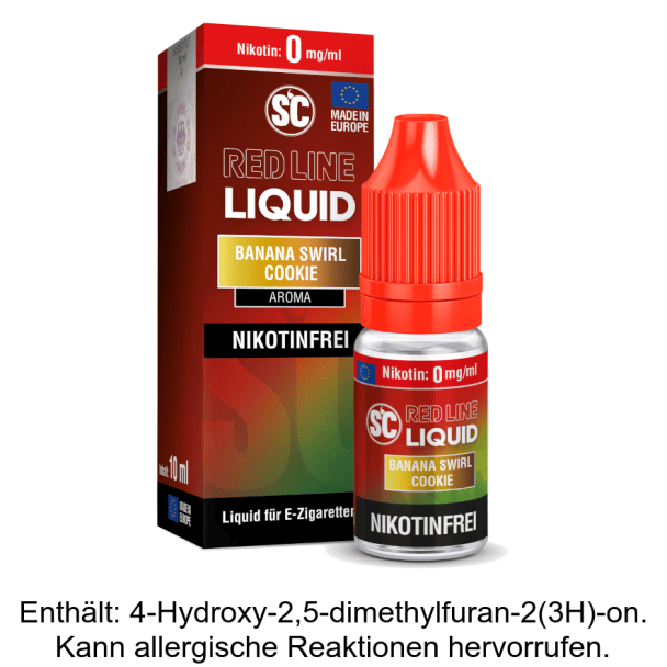Liquid Banana Swirl Cookie 0 mg/ml SC Red Line Nikotinfrei