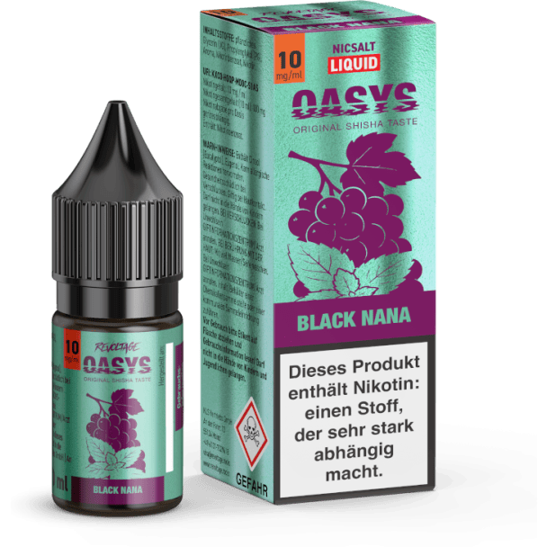 Liquid Black Nana 10 mg/ml Revoltage OASYS Hybrid Nikotinsalz