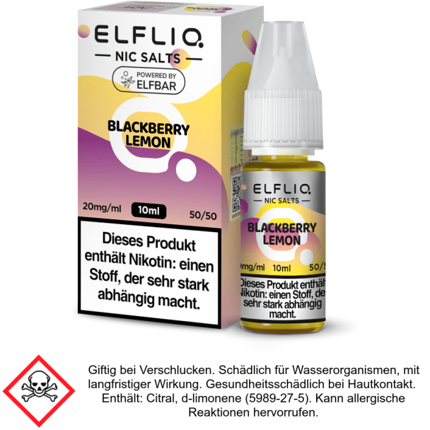 Liquid Blackberry Lemon Nikoinsalz 20 mg/ml - ELFLIQ