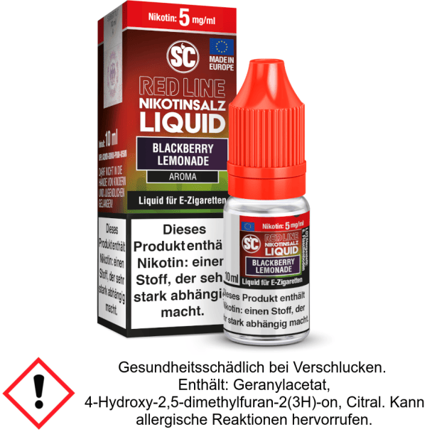 Liquid Blackberry Lemonade 5 mg/ml SC Red Line Nikotinsalz