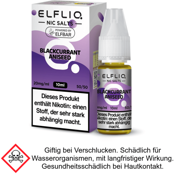 Liquid Blackcurrant Aniseed Nikoinsalz 20 mg/ml - ELFLIQ