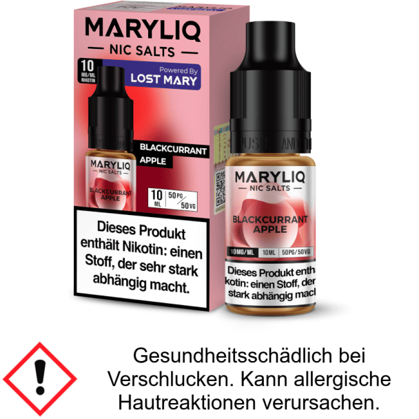 Liquid Blackcurrant Apple 10 mg/ml Nikotinsalz - MARYLIQ