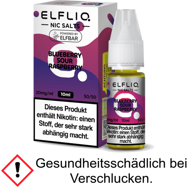 Liquid Blueberry Sour Raspberry 10 mg/ml - Elfliq Nikotinsalz