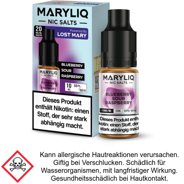 Liquid Blueberry Sour Raspberry 20 mg/ml Nikotinsalz - MARYLIQ