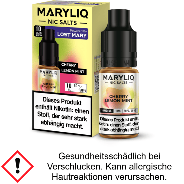 Liquid Cherry Lemon Mint 10 mg/ml Nikotinsalz - MARYLIQ