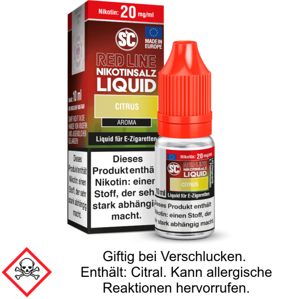 Liquid Citrus 20 mg/ml SC Red Line Nikotinsalz