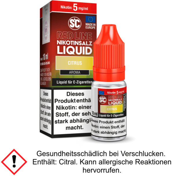 Liquid Citrus 5 mg/ml SC Red Line Nikotinsalz