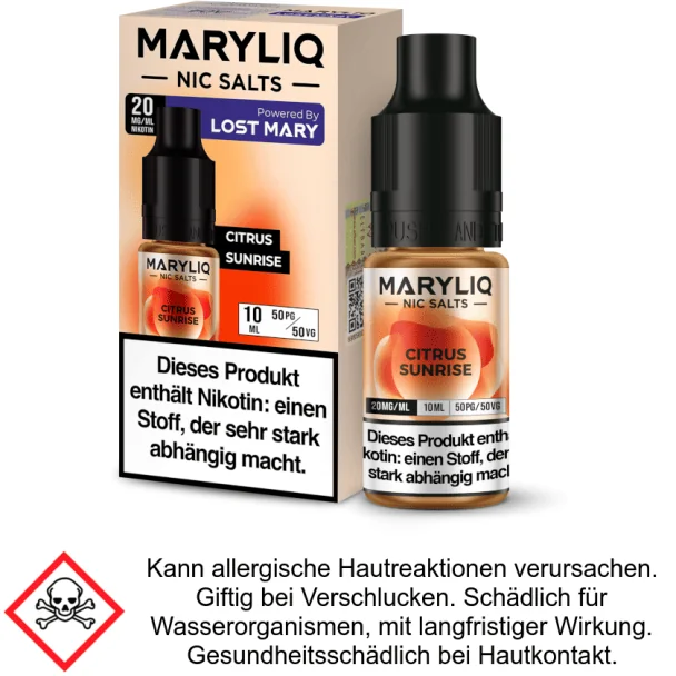 Liquid Citrus Sunrise 20 mg/ml Nikotinsalz - MARYLIQ