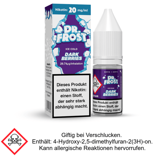 Liquid Dark Berries - Ice Cold - Dr. Frost - 20 mg/ml Nikotinsalz