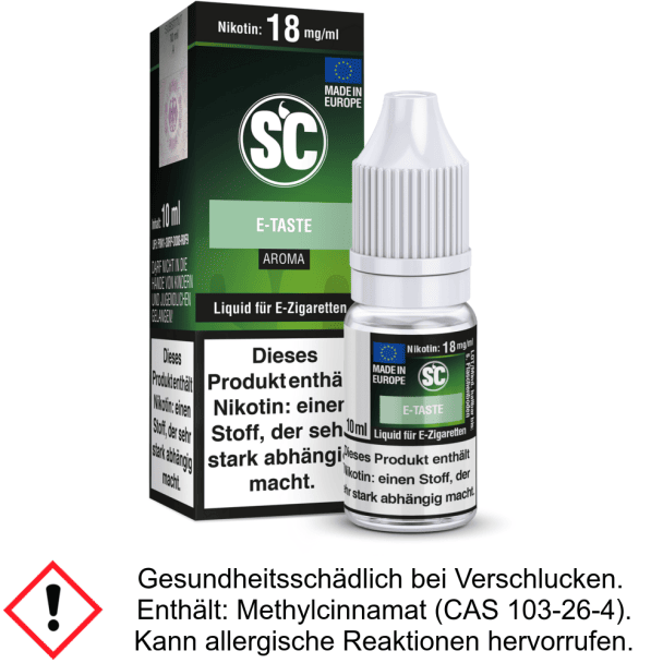Liquid E-Taste 18 mg/ml Nikotin - SC