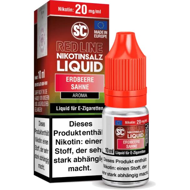 Liquid Erdbeere Sahne SC Red Line Nikotinsalz