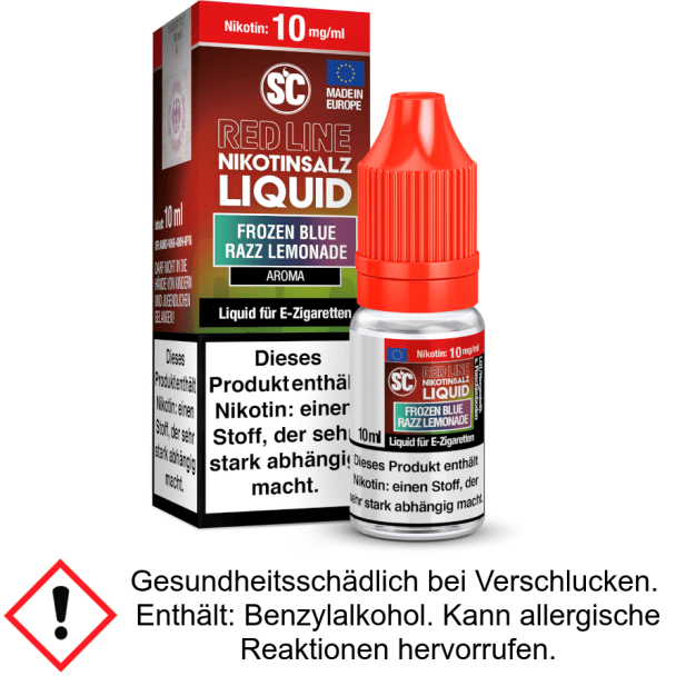 Liquid Frozen Blue Razz Lemonade 10 mg/ml SC Red Line Nikotinsalz