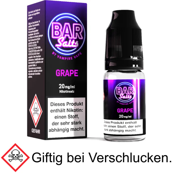 Liquid Grape Bar Salts 20 mg/ml Nikotinsalz - Vampire Vape