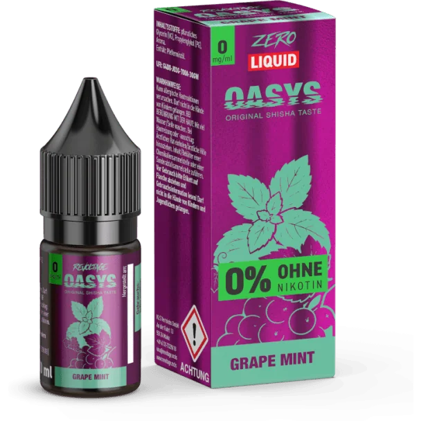Liquid Grape Mint 0 mg/ml Revoltage OASYS Hybrid Nikotinsalz