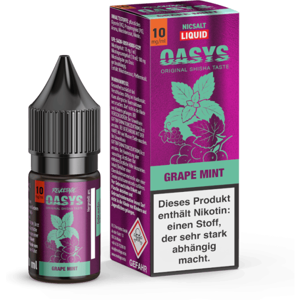 Liquid Grape Mint 10 mg/ml Revoltage OASYS Hybrid Nikotinsalz