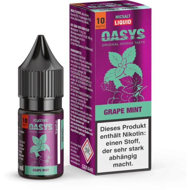 Liquid Grape Mint 10 mg/ml Revoltage OASYS Hybrid Nikotinsalz