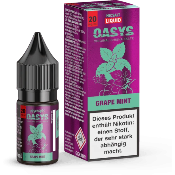 Liquid Grape Mint 20 mg/ml Revoltage OASYS Hybrid Nikotinsalz