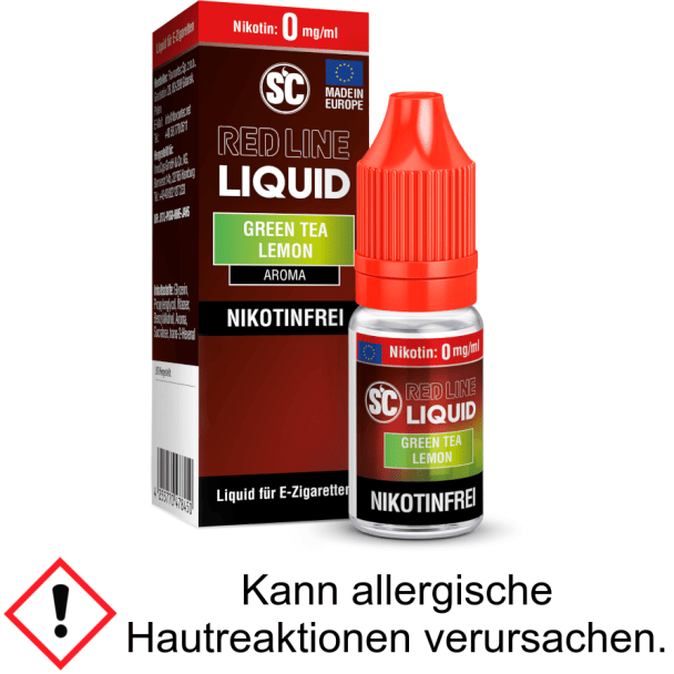 Liquid Green Tea Lemon 0 mg/ml SC Red Line Nikotinfrei