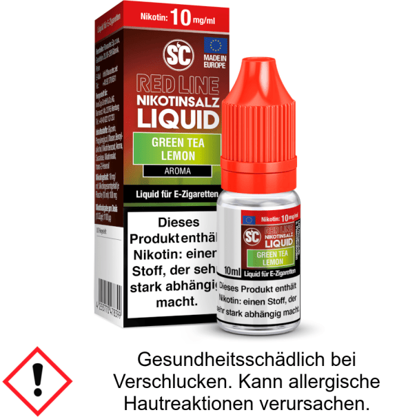 Liquid Green Tea Lemon 10 mg/ml SC Red Line Nikotinsalz