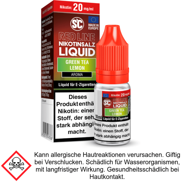 Liquid Green Tea Lemon 20 mg/ml SC Red Line Nikotinsalz