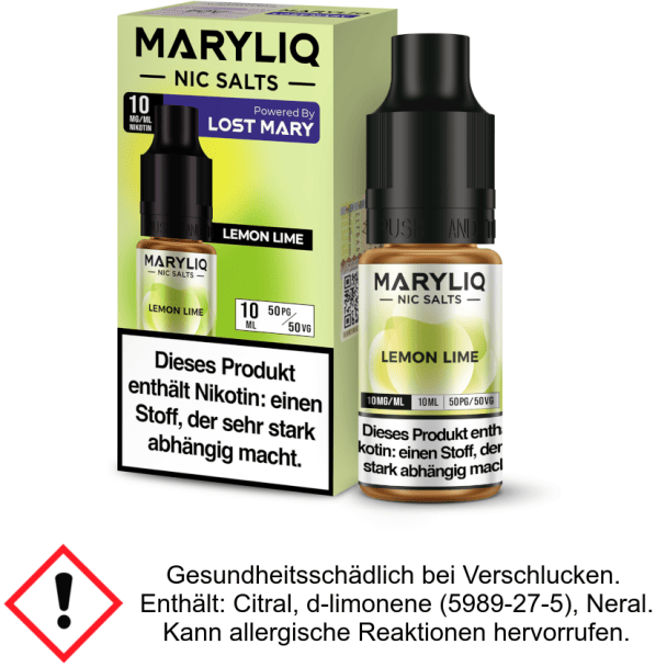 Liquid Lemon Lime 10 mg/ml Nikotinsalz - MARYLIQ