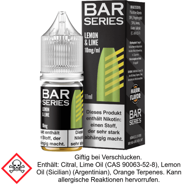 Liquid Lemon & Lime 20 mg/ml Nikotinsalz - Bar Series