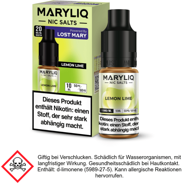 Liquid Lemon Lime 20 mg/ml Nikotinsalz - MARYLIQ