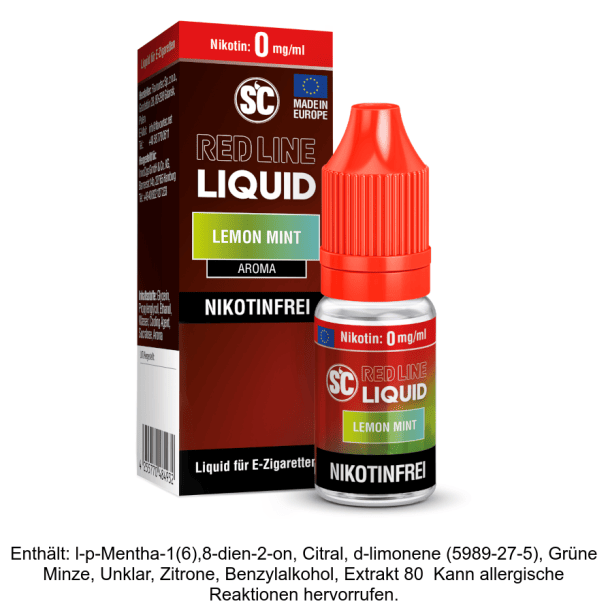 Liquid Lemon Mint 0 mg/ml SC Red Line Nikotinfrei