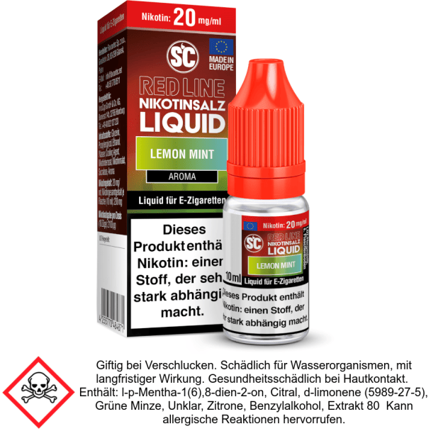 Liquid Lemon Mint 20 mg/ml SC Red Line Nikotinsalz